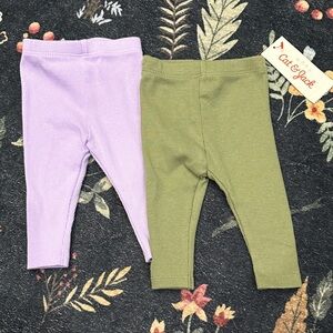 Cat & Jack Kids' Leggings - Lavender and Olive